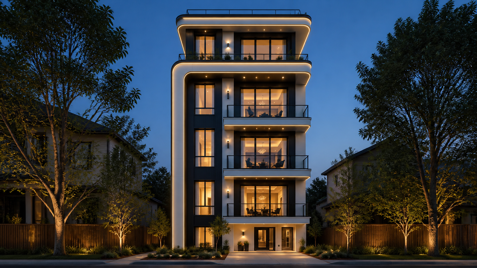 Architectural visualisation of a contemporary residential build